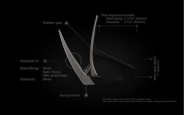 G7th Nashville Capo for Steel Stringed Instruments-ThePedalGuy