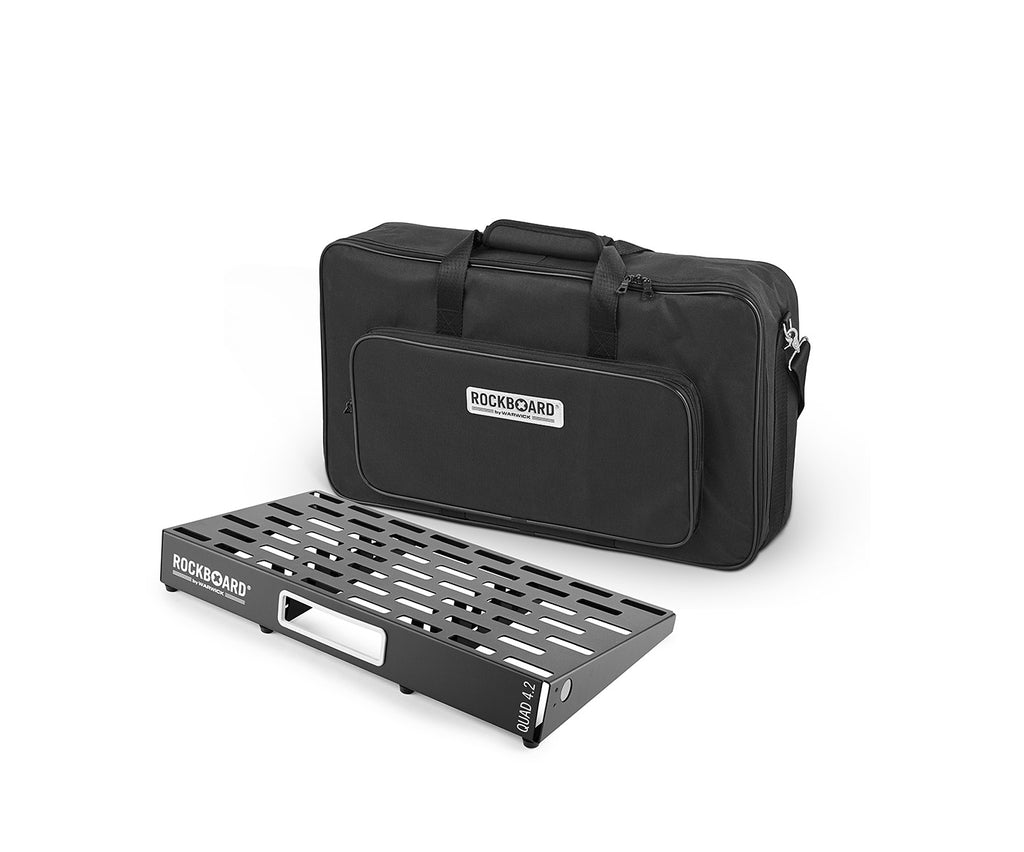 RockBoard QUAD 4.2 2.0' x 1.06' Pedalboard with Gig Bag, Hook & Loop Tape, Cable Ties-ThePedalGuy