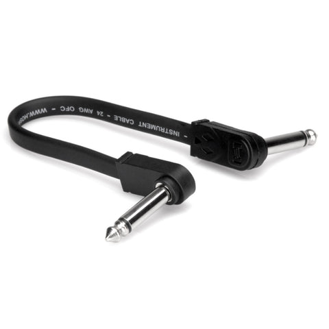 Hosa 12 in Flat Guitar Patch Cable Right Angle CFP-112-ThePedalGuy