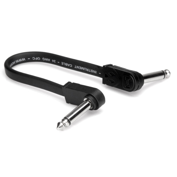 Hosa 6 in Flat Guitar Patch Cable Right Angle 6-Pack CFP-606-ThePedalGuy