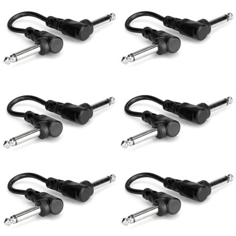 Hosa 6 in Guitar Patch Cable 6-Pack CFS-606-ThePedalGuy
