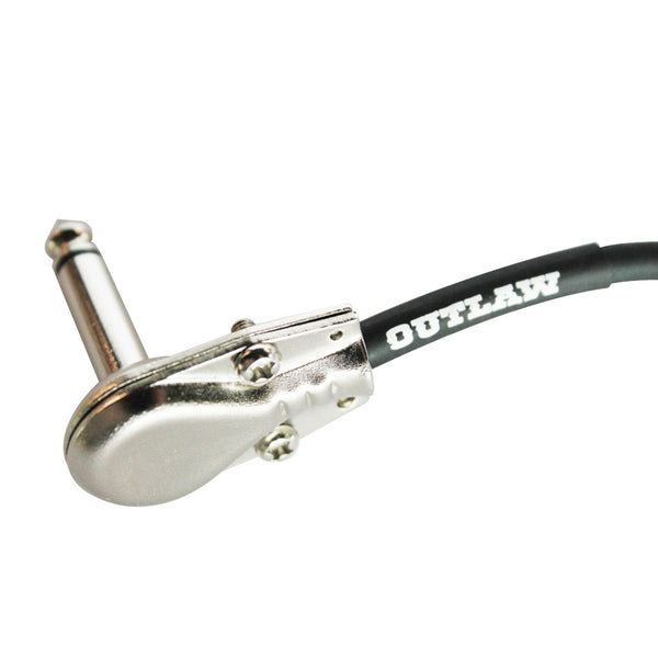 Outlaw Pedals 6" Instrument Patch Cables Right Angle 1/4" 6 Pack-ThePedalGuy